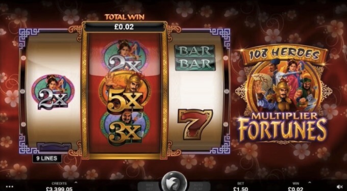 108 Heroes Multiplier Fortune Microgaming Slot