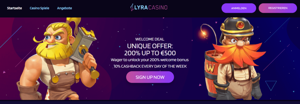 LyraCasino Willkommensangebot