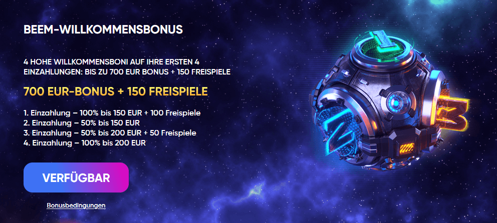 Willkommensbonus Beem Casino