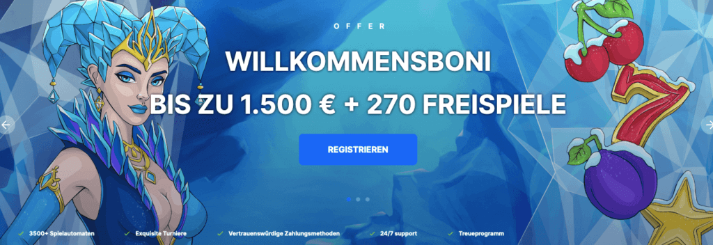 Willkommenspaket bei Ice Casino