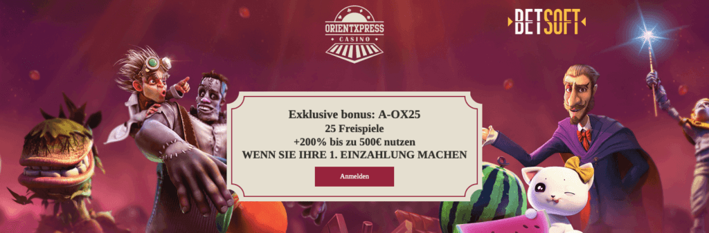 Bonuscode für den Willkommensbonus im OrientXpress Casino