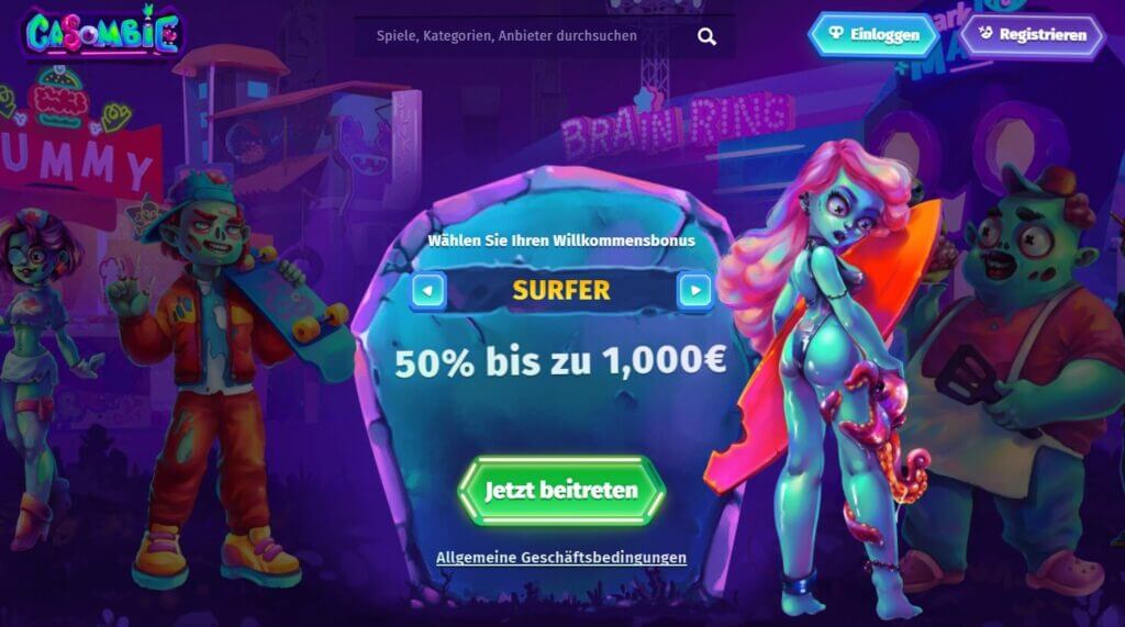Der Casombie VIP Casino Bonus