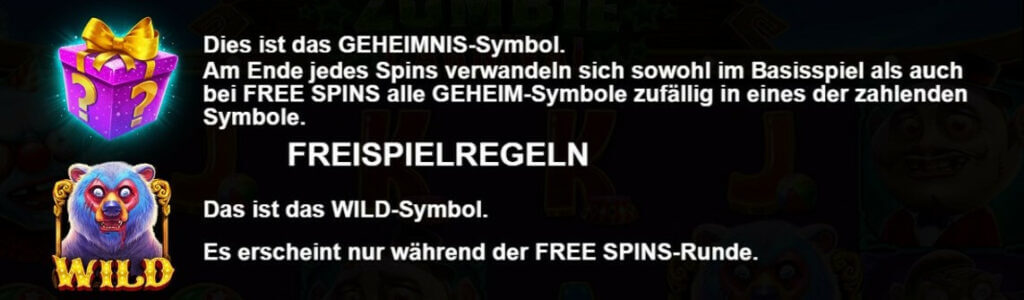 Wild und Geschenk Symbol bei Zombie Carnival