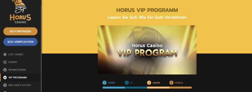 Horus Casino - VIP Programm