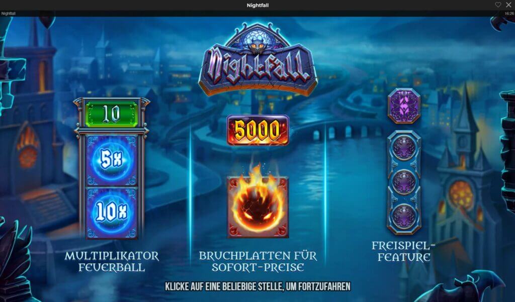 Push Gaming mit seinem neusten Online-Slot Nightfall
