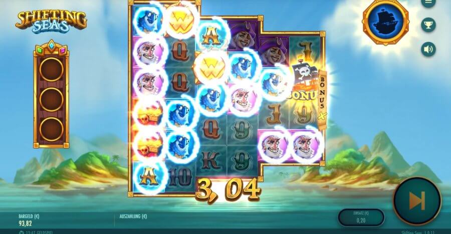 Glitzernde Schätze warten beim Shifting Seas Slot