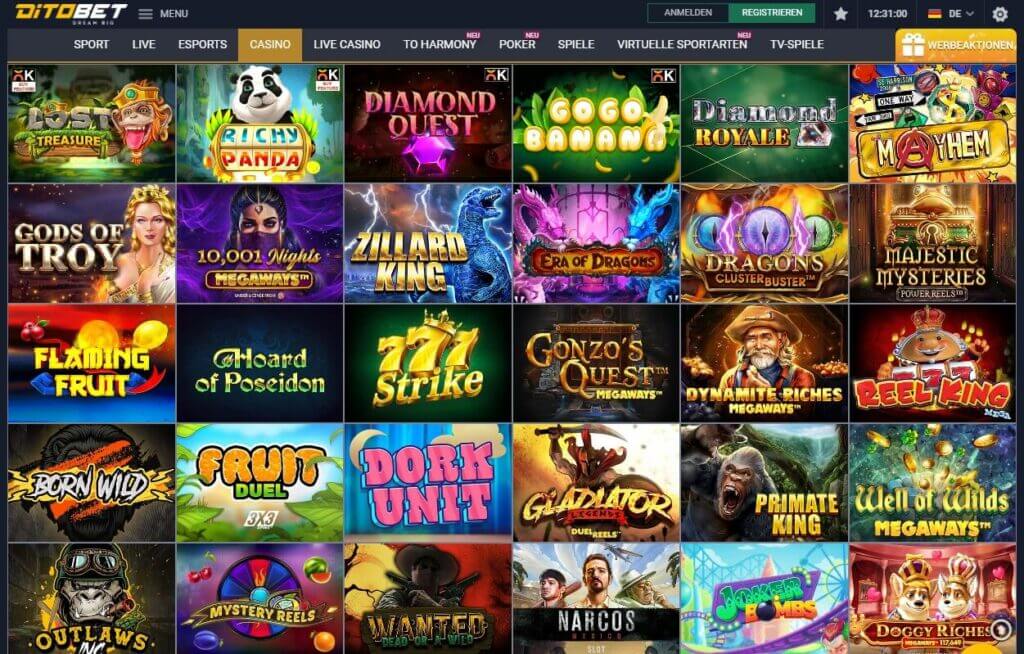 Slots bei Ditobet 