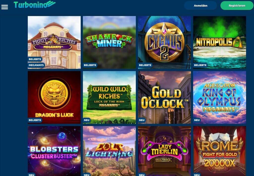 Das Turbonino Casino hat mehr als 3000 Spielautomaten zu bieten