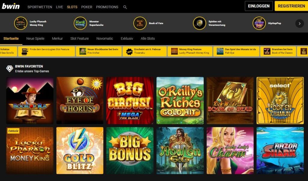 Unter den 1000+ Slots des bwin Casinos gibt es auch exklusive Spiele