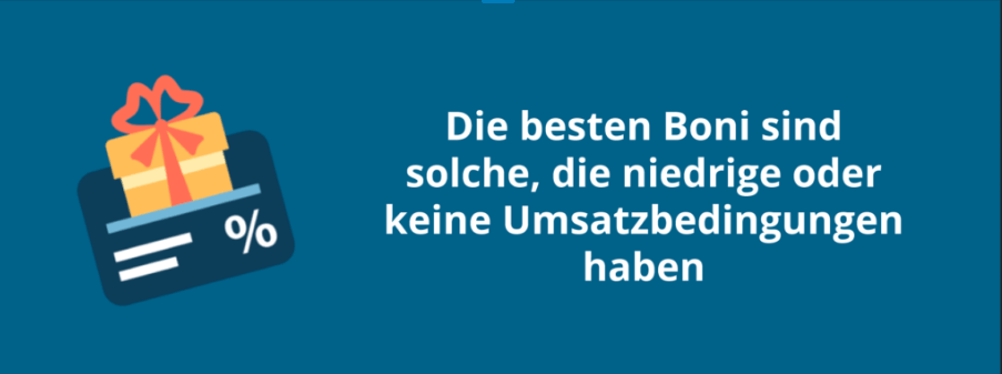 Bonusangebote mit niedrigen Umsatzbedingungen