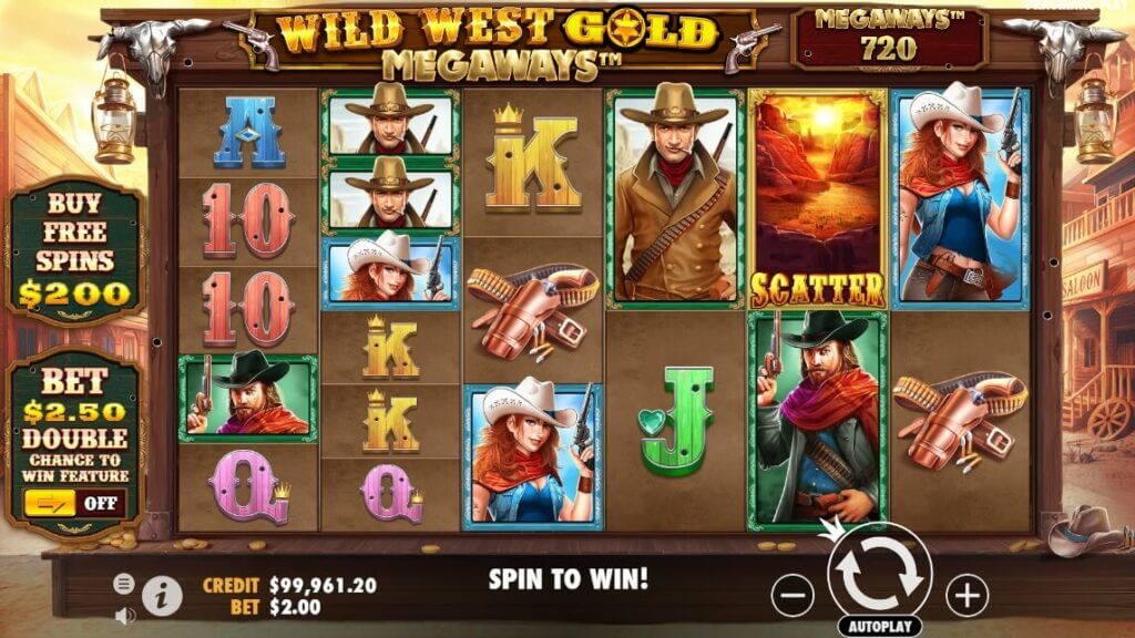 Die Buy Free Spins Option links im Bild