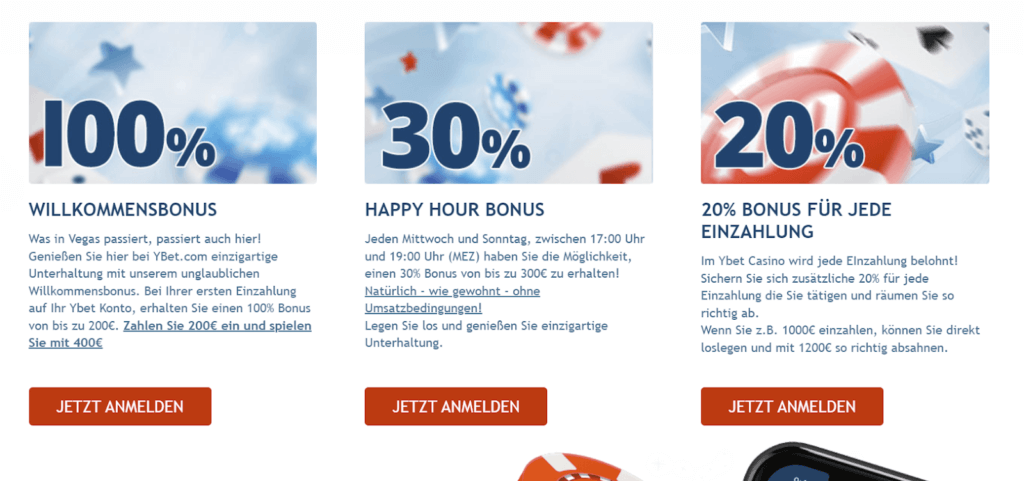 YBet Casino Bonus Angebot