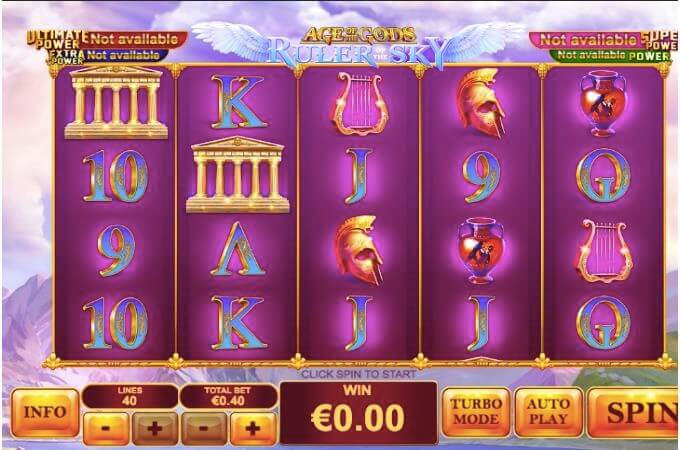 Age of the Gods Ruler of the Sky Playtech Slot