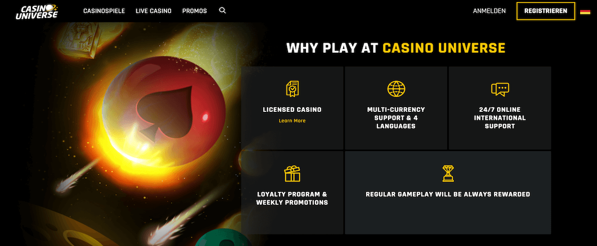 Wieso bei Casino Universe spielen? Wieso bei Casino Universe spielen?