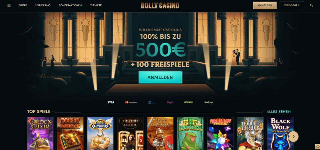 500 € gibts im Dolly Casino