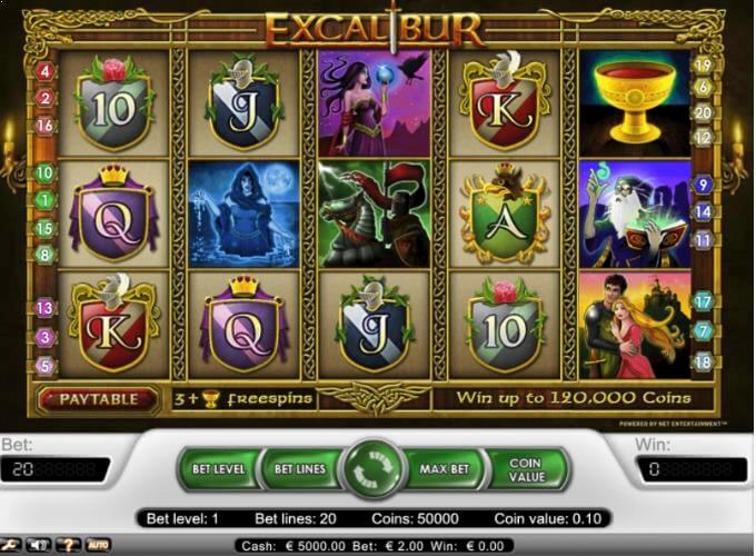 Excalibur NetEnt Slot