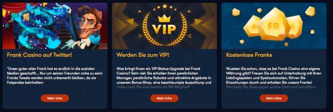 Frank Casino Aktionen