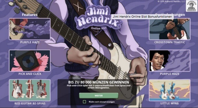 Jimmi Hendrix Slot Screenshot