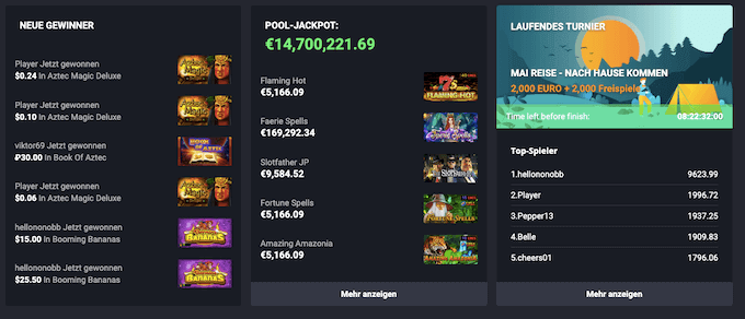 Joo Casino Turniere und Jackpots