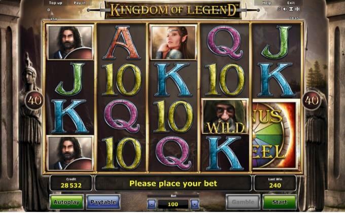 Kingdom of Legend Novomatic Slot