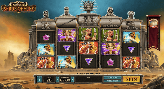 Kingdoms Rise: Sands of Fury Playtech slot