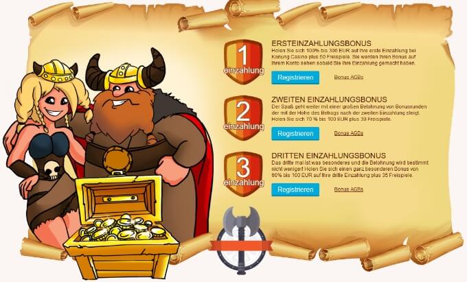 Konung Casino Willkommensbonus