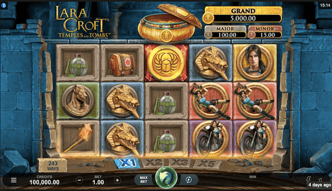 Lara Croft Temple and Tombs Microgaming Slot