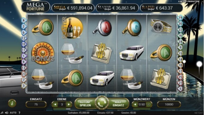 Mega Fortunes NetEnt Screenshot