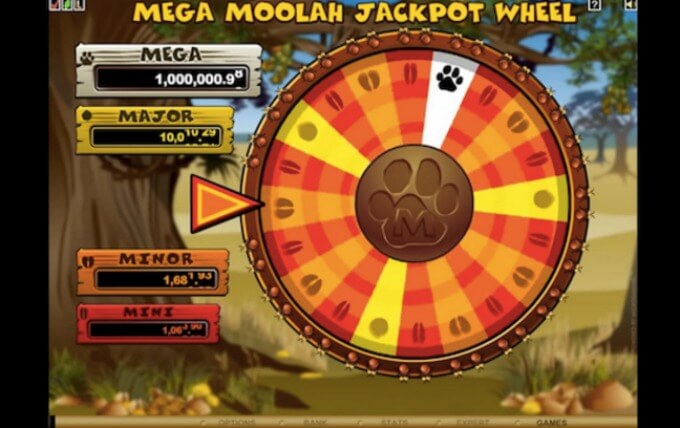 Mega Moolah Jackpot Glücksrad