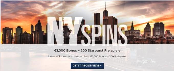 NYspins Casino Bonus