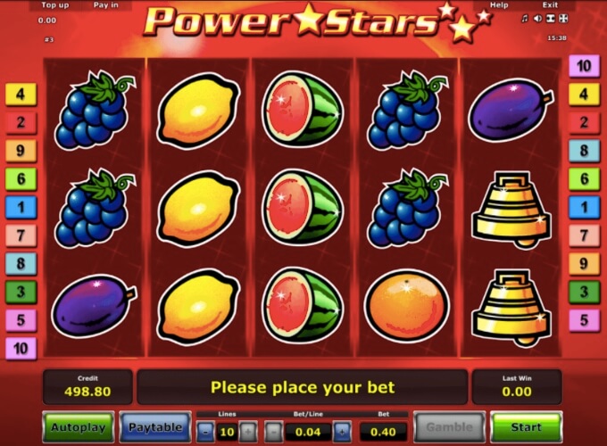 Power Stars Novomatic Slot