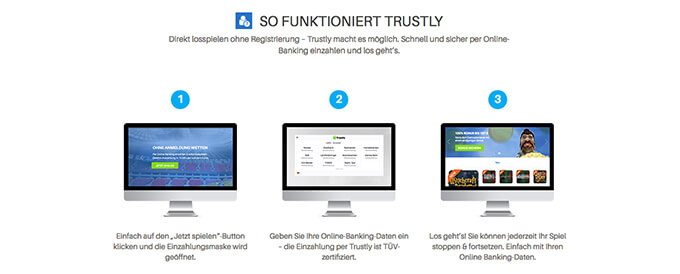 Einzahlen mit Trustly im Casino