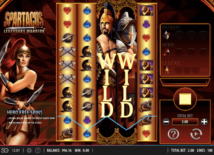 Spartacus Legendary Warrior WMS Slot