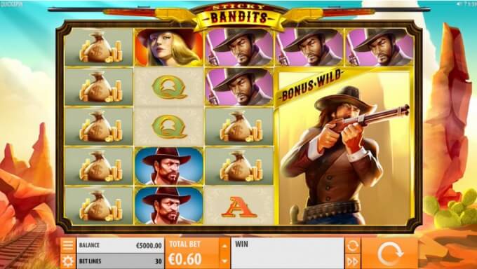 Sticky Bandits Quickspin Slot