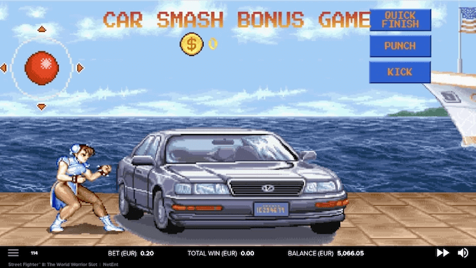 Street Fighter 2 Car Smash Bonus Feature