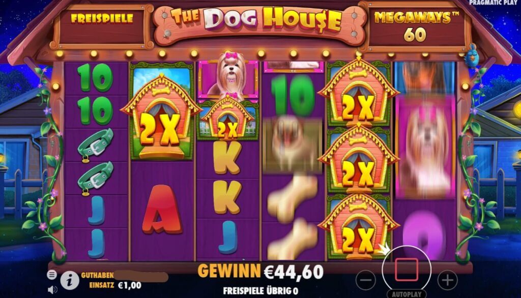 Freispiele bei The Dog House Megaways