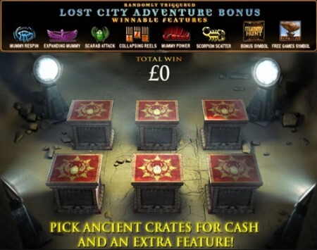 The Mummy Slot Playtech Lost City Adventure Bonus