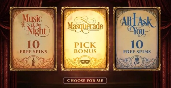 Phantom of the Opera Microgaming Slot Bonus Features