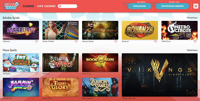 TurboVegas Pay & Play Casino