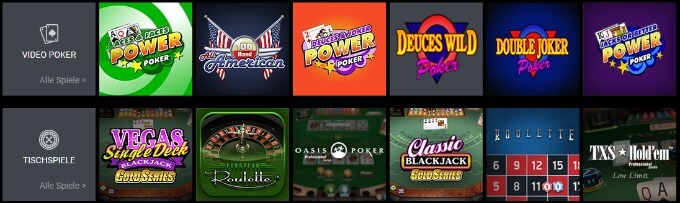 Viks Online Casino Video Poker und Tischspiele